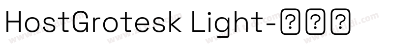 HostGrotesk Light字体转换